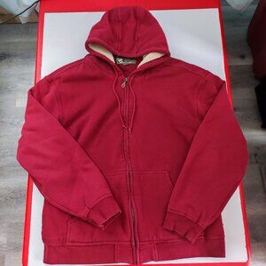 BC Clothing Co. Sherpa hoodie full zip maroon women's size XXL